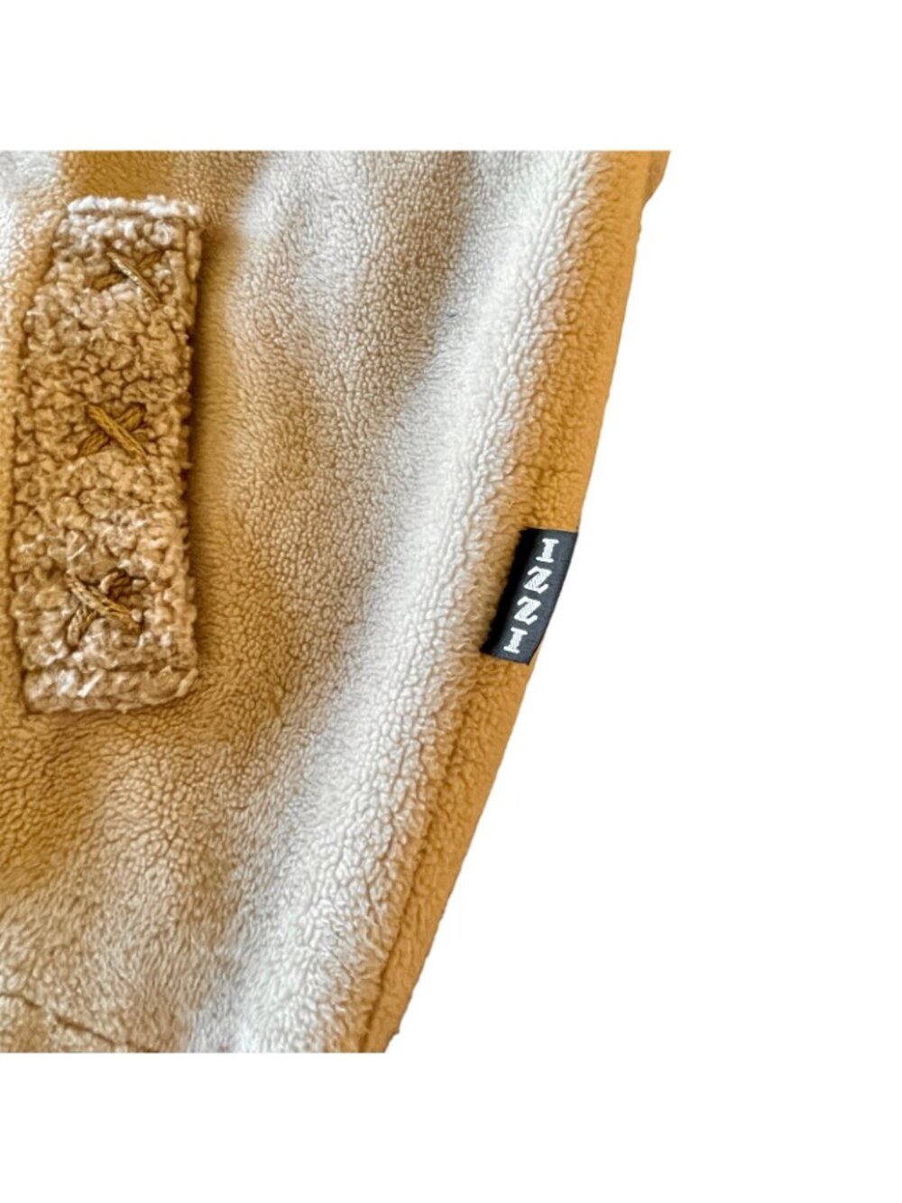 Faux Shearling Women's S/M Jacket Fleece IZZI Outerwear Windbreaker Lining Hood - Picture 11 of 13